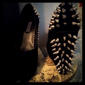 Deena & Ozzy Spiked Wedges Goth Punk
